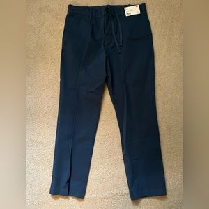 Uniqlo EZY ANKLE COTTON PANTS (2WAY STRETCH) Blue Large